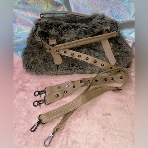Faux fur bag